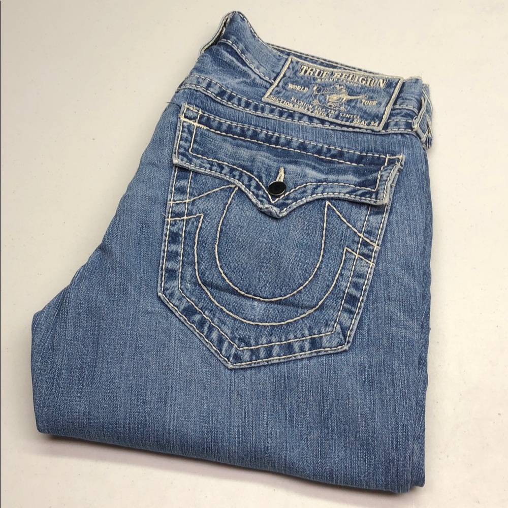 MENS TRUE RELIGION BILLY BIG T JEANS 34x27 ⭐️